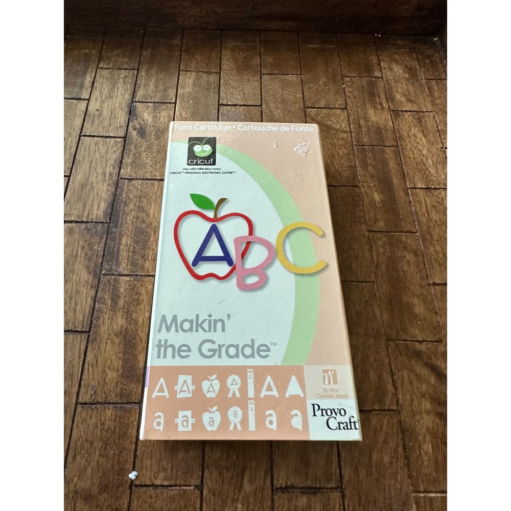 Cricut Makin' the Grade Font Cartridge Provo Craft School Alphabet 29-0285